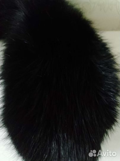 Меховой воротник чернобурка
