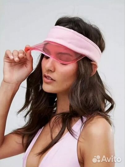 Летний женский козырек от солнца, цвет розовый