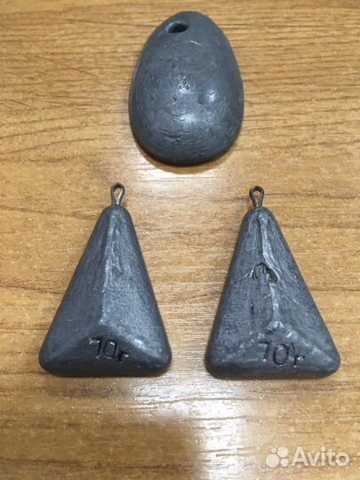 Груз рыболовный пирамида 70 гр и ложка