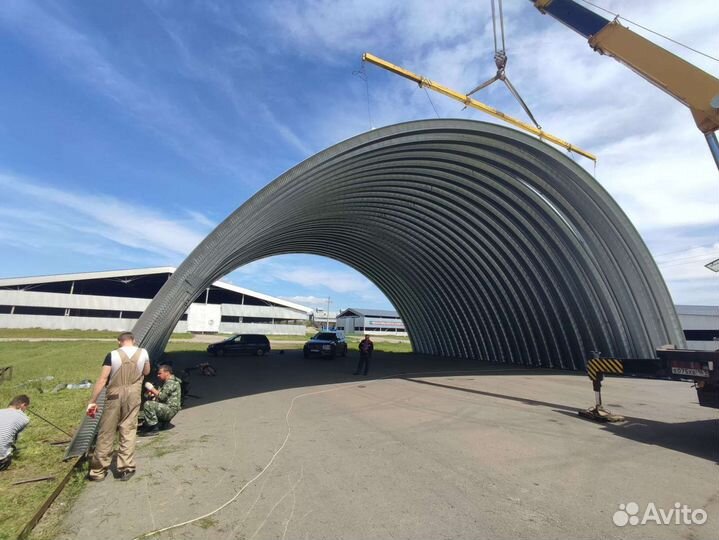 Строительство ангаров под ключ, бескаркасные