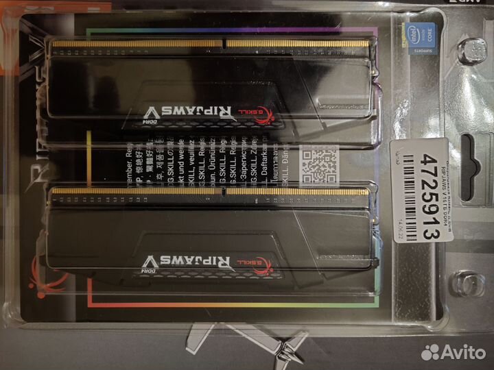 Оперативная память ddr4 16гб RipJaws V