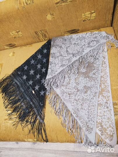 Косынка-шаль с бахромой 2шт