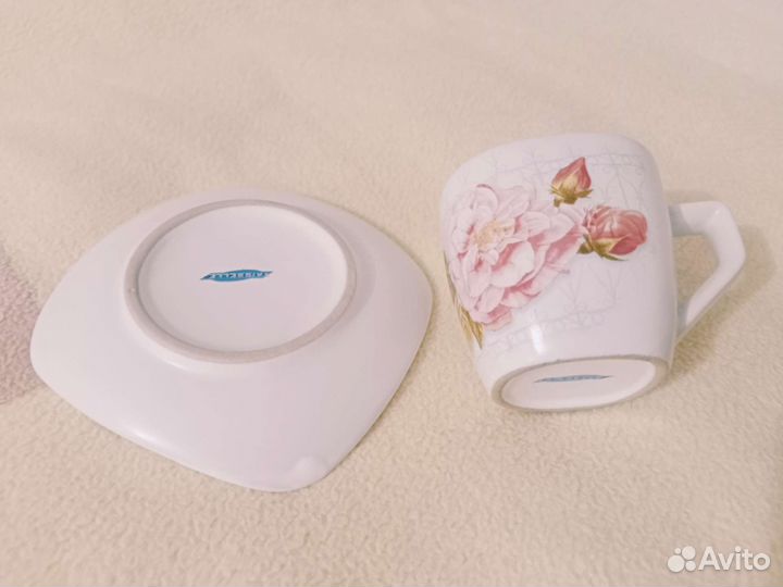 Чашка с блюдцем новый комплект керамика