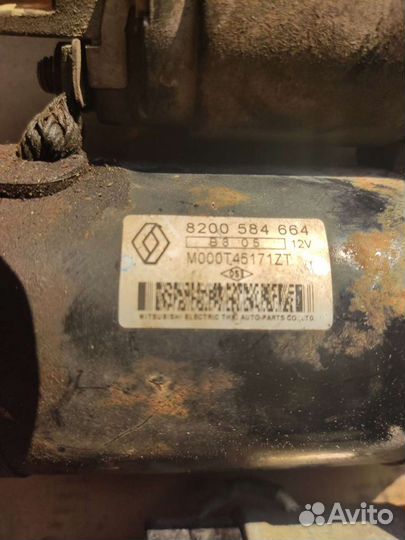 Стартер на Renault Logan 2006г 1,4MPI