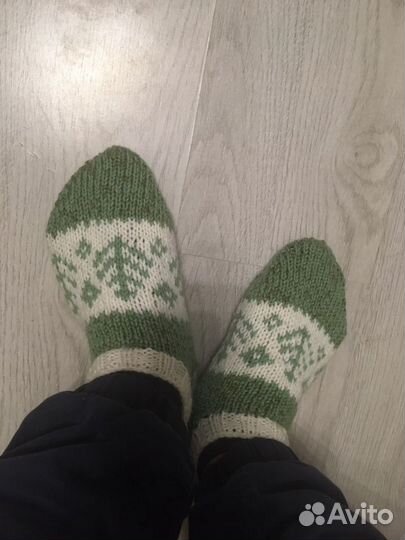 Тапочки- следки вязаные