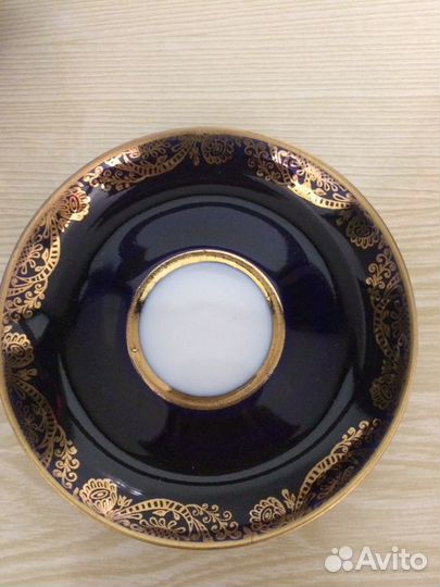 Винтажная чайная пара СССР лфз кобальт