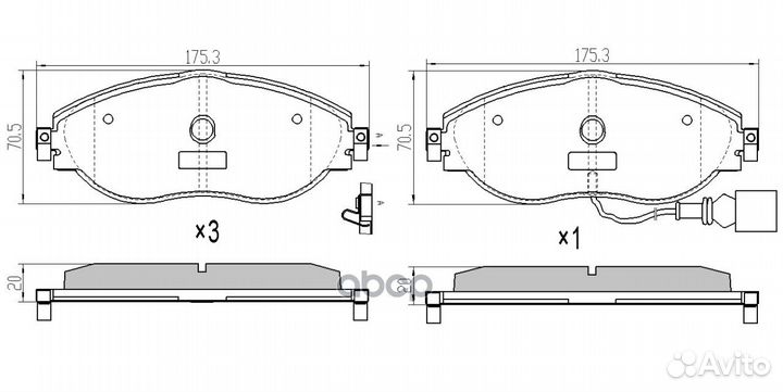 Колодки тормозные VAG kodiaq/octaviaiii/superb