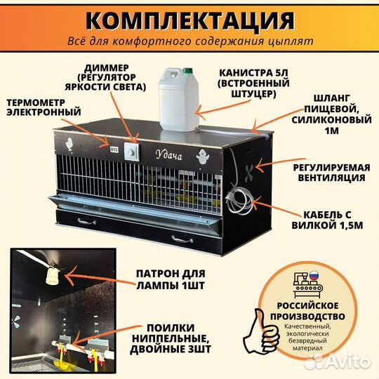 Брудер для цыплят бройлеров. Удача