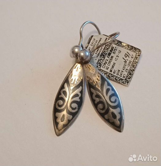 Серебро СССР Серьги браслеты