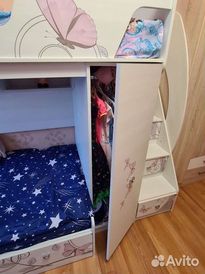 Двухъярусная кровать для девочек Леди 3+Леди 4