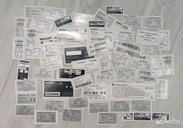 Шильдики, наклейки любые на лодочный/электро мотор