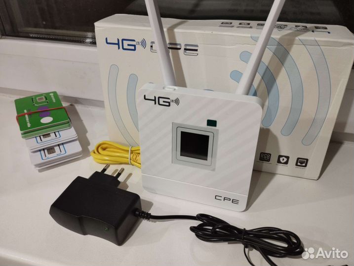 Прошитый 4G LTE роутер 2в1 с сим CPE 903-3, 905-3