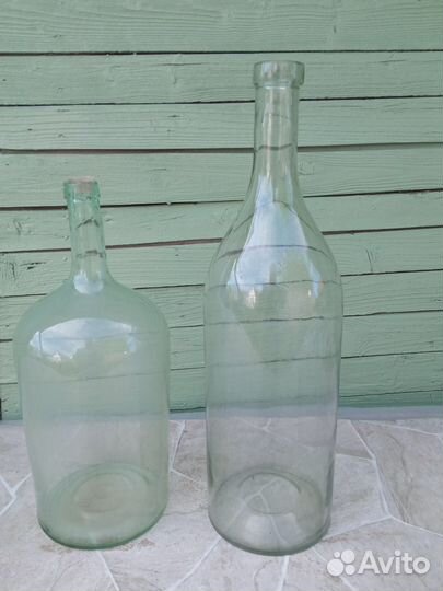 Бутыли стеклянные