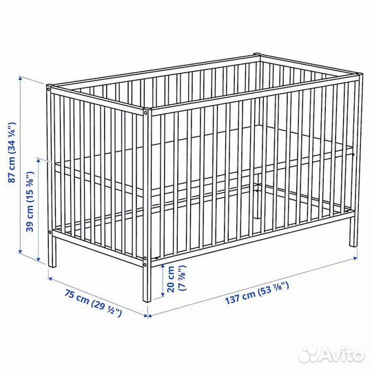 Детская кроватка IKEA sniglar сниглар с Матрасом