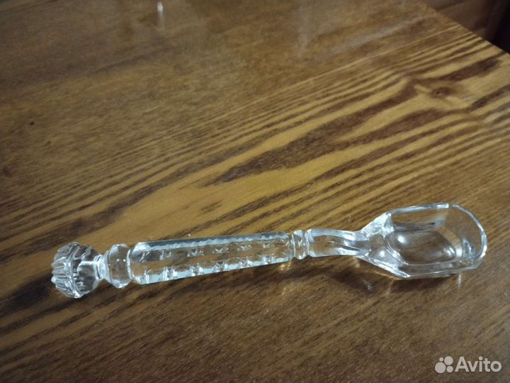Хрустальная посуда СССР. Икорница с ложкой
