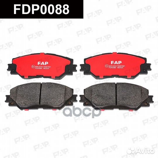 Тормозные колодки дисковые FDP0088 FDP0088 FAP