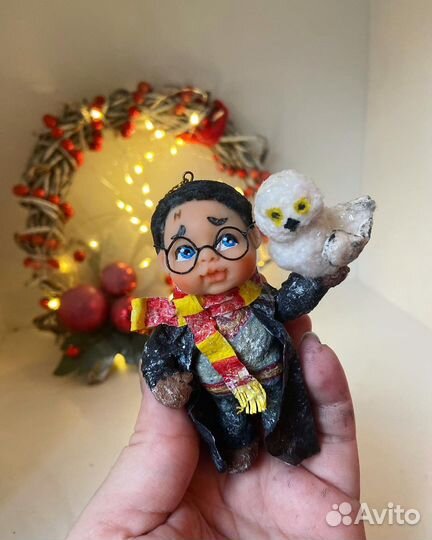 Ватные елочные игрушки Гарри Поттер