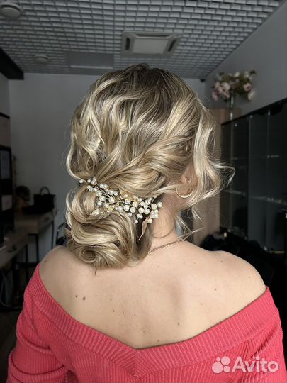 Прическа Укладка Локоны Свадебный образ