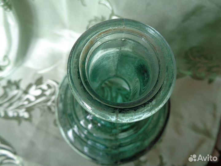 Графин СССР Оригинальный зелёное стекло