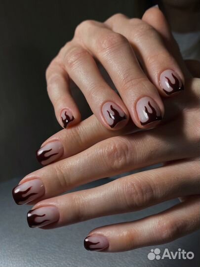 Маникюр с покрытием гель-лак. Наращивание