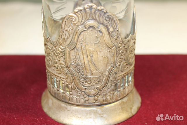 Подстаканник со стаканом Кремль Космос СССР -1