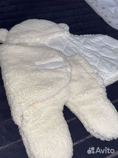 Плюшевый конверт-одеяло (спальный мешок)