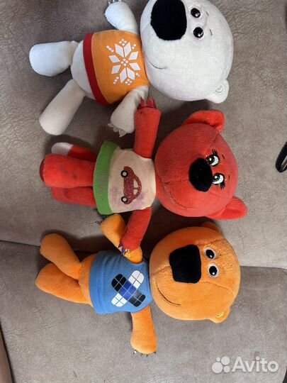 Мягкие игрушки кеша и тучка и лисичка музыкальные