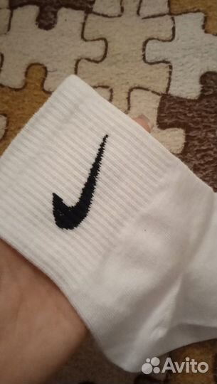 Носки nike высокие белые