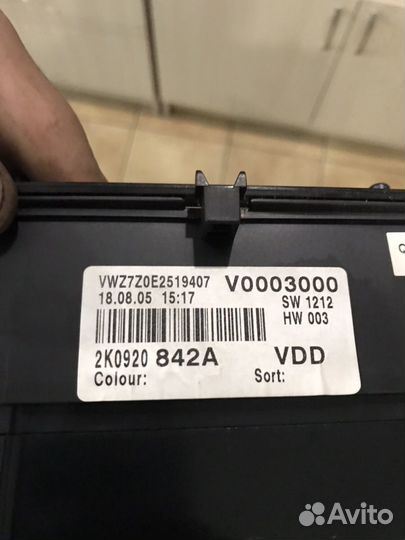 Щиток приборов vw caddy