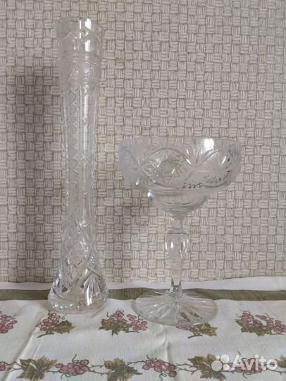 Ваза хрустальная большая СССР