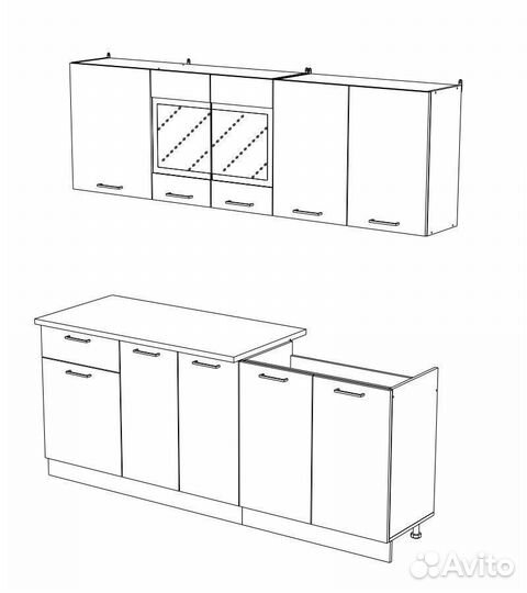Кухня Хозяюшка 2 м в наличии цена за все