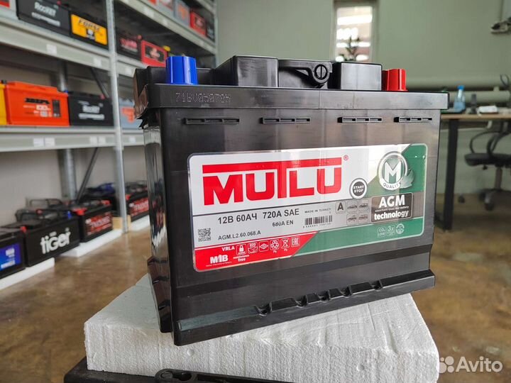 Аккумулятор гелевый Mutlu AGM 60 Ач обр 680 А