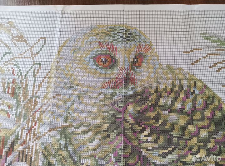 Сова остатки набора вышивки крестиком