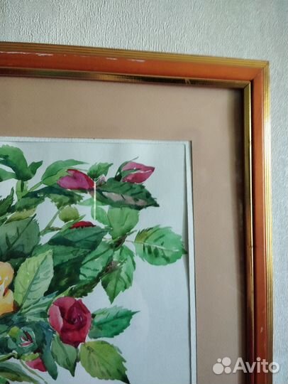 Картина акварель Розы 2006 год