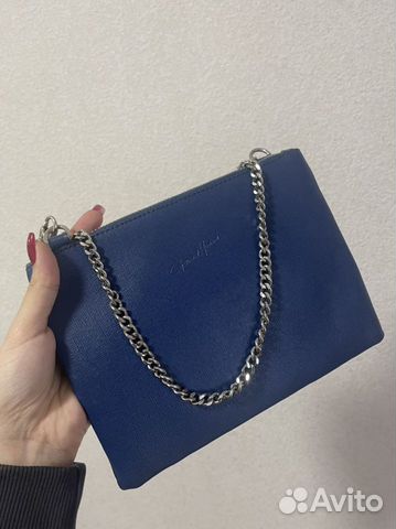Сумка женская, клач, синяя, бренд gerard henon