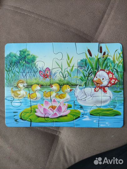 Крупные пазлы динозавры, птицы, котенок гав и тд