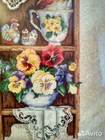 Картина вышитая крестиком ручная работа