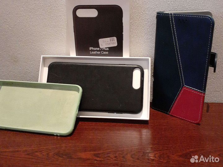 Чехлы на iPhone 7 8 plus Ориг кожа Leather Case