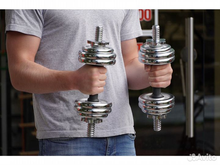 Штанга, гантель наборная, гантель разборная