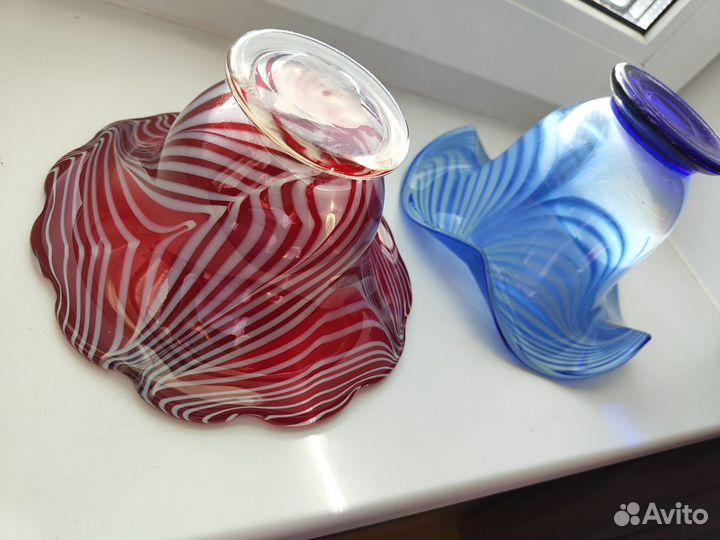 Ваза цветное стекло СССР