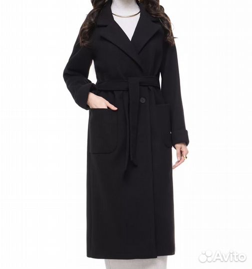Пальто женское демисезонное 50 52 черное