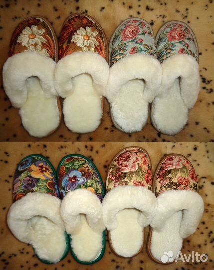 Тапочки женские меховые, размеры 36-41