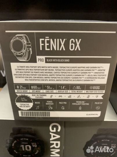 Новые Garmin Fenix 6X Pro черные