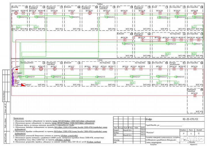 Проектирование пожарной сигнализации