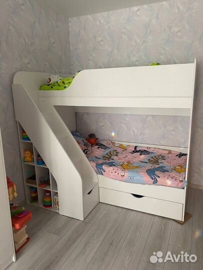 Двухъярусная кровать детская 80х180