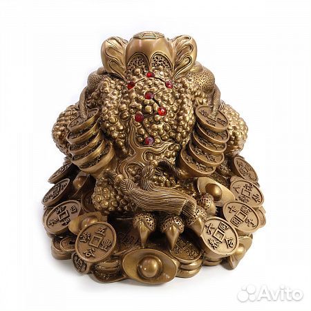 Трехлапая Денежная Жаба Статуэтка под бронзу ru*37