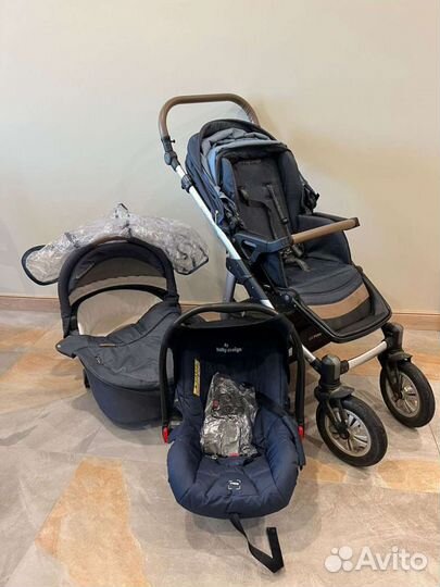 Baby desigh denim. Коляска 3 в 1