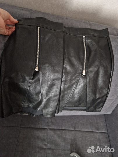 Кожаная юбка
