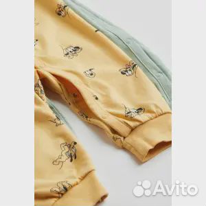 2 пижамы с принтом H&M, светло-зеленый/микки маус