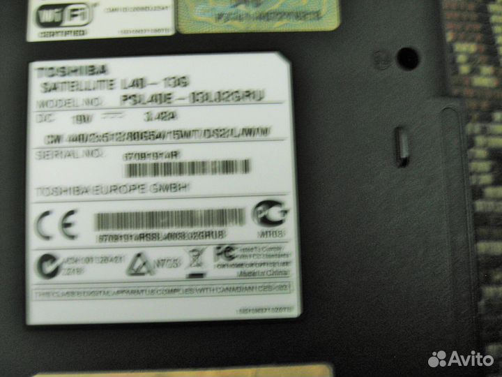 Ноутбук Toshiba satellite i 40 13 g